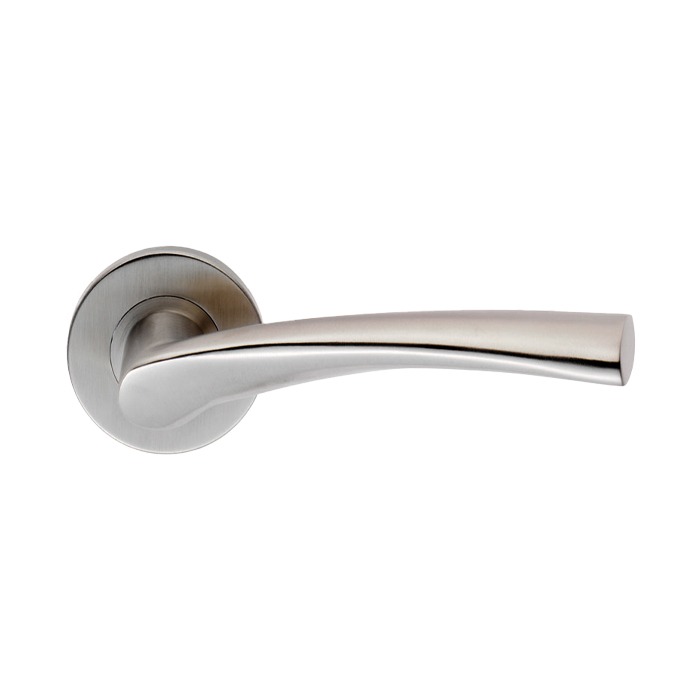 Designer Lever Door Handle on Sprung Rose